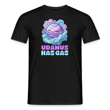 Uranus Uranus Has Gas! - Men's T-Shirt - black - Front - AI Model Male 178 light (178cm)