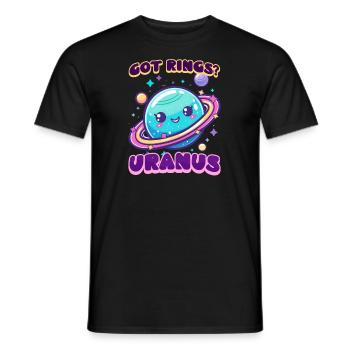 Uranus hat Ringe? Uranus hat welche! - Männer T-Shirt - Schwarz - Vorne - AI Model Male 178 light (178cm)