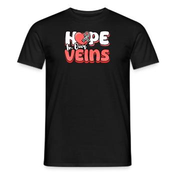 Ehlers Danlos Hope in Our Veins - Men's T-Shirt - black - Front - AI Model Male 178 light (178cm)