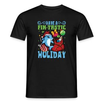 Passez des vacances inoubliables - Christmas Dolphin - T-shirt homme - noir - Devant - AI Model Male 178 light (178cm)