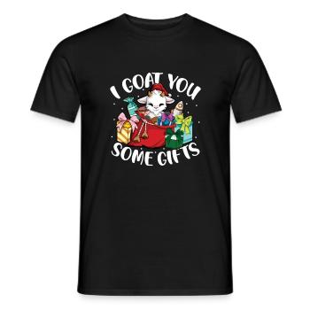 Je vous fais des cadeaux - Chèvre de Noël - T-shirt homme - noir - Devant - AI Model Male 178 light (178cm)