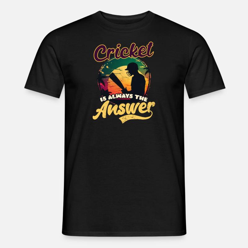 Cricket Player Is Answer - Men's T-shirt - black