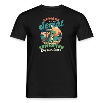 Joueur de cricket en série joueur de cricket en liberté - T-shirt homme - noir - Devant - AI Model Male 178 light (178cm)