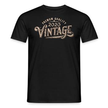 2020 Jahrgang 2020 Retro 2020 Geburtstagsgeschenk - Männer T-Shirt - Schwarz - Vorne - AI Model Male 178 light (178cm)