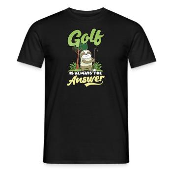 Golfen Golf Antwort - Männer T-Shirt - Schwarz - Vorne - AI Model Male 178 light (178cm)
