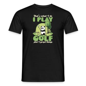 Golfen Golf spielen Dinge vergessen - Männer T-Shirt - Schwarz - Vorne - AI Model Male 178 light (178cm)