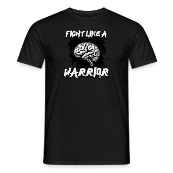 Glioblastoma Awareness Fight Like a Warrior - Men's T-Shirt - black - Front - AI Model Male 178 light (178cm)