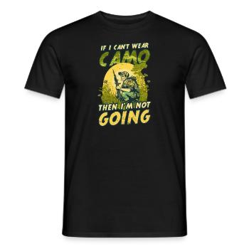 Jäger kann keine Tarnung tragen, wird nicht kommen - Männer T-Shirt - Schwarz - Vorne - AI Model Male 178 light (178cm)