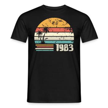 1983 Geburtstagsgeschenk - Made in 1983 Retro 1983 - Männer T-Shirt - Schwarz - Vorne - AI Model Male 178 light (178cm)