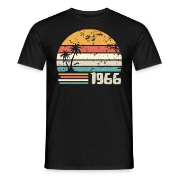 1966 Geburtstagsgeschenk - Made in 1966 Retro 1966 - Männer T-Shirt - Schwarz - Vorne - AI Model Male 178 light (178cm)