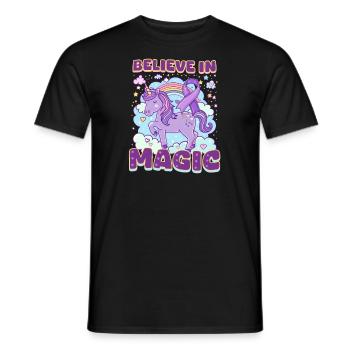 Fibrose kystique : Croyez en la magie - T-shirt homme - noir - Devant - AI Model Male 178 light (178cm)