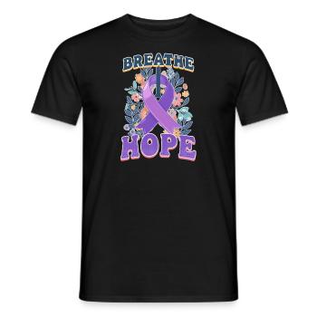Cystic Fibrosis Breath Hope - Men's T-Shirt - black - Front - AI Model Male 178 light (178cm)