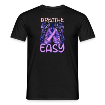 Cystic Fibrosis Breath Easy - Men's T-Shirt - black - Front - AI Model Male 178 light (178cm)