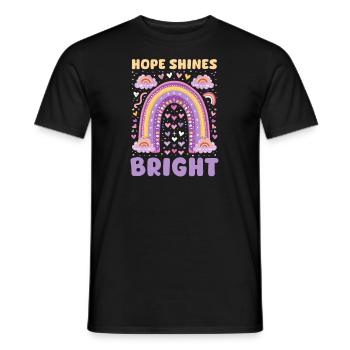 Mukoviszidose-Hoffnung leuchtet hell - Männer T-Shirt - Schwarz - Vorne - AI Model Male 178 light (178cm)