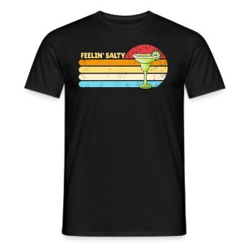 Feelin' Salty Margarita Retro Cinco de Mayo Lustig - Männer T-Shirt - Schwarz - Vorne - AI Model Male 178 light (178cm)
