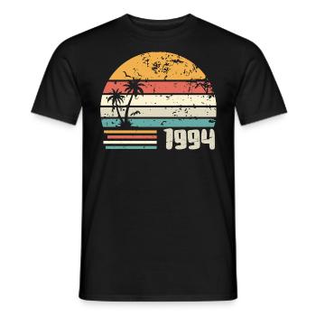 1994 Geburtstagsgeschenk - Made in 1994 Retro 1994 - Männer T-Shirt - Schwarz - Vorne - AI Model Male 178 light (178cm)