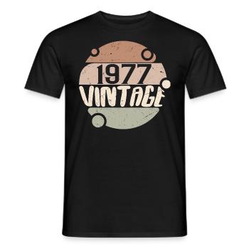 Jahrgang 1977 Retro Geschenke 1977 Jahrgang 1977 - Männer T-Shirt - Schwarz - Vorne - AI Model Male 178 light (178cm)