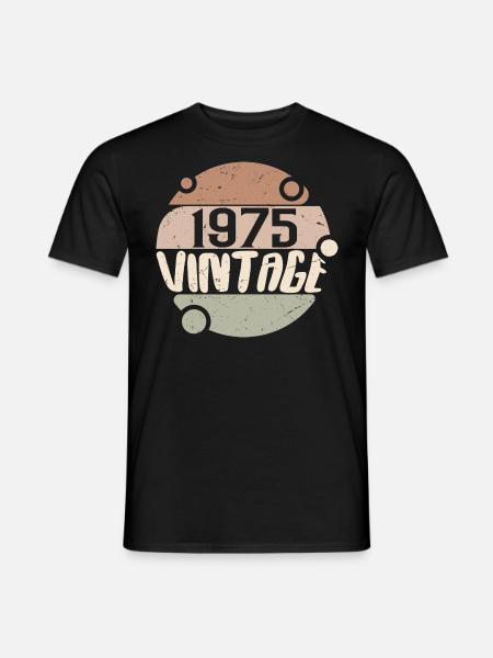 Vintage 1975 Retro geschenken 1975 Vintage 1975 - Heren T-shirt - zwart