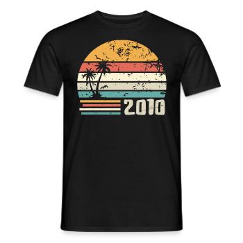 2010 Anniversary Gift - Made in 2010 Retro 2010 - Men's T-Shirt - black - Front - AI Model Male 178 light (178cm)
