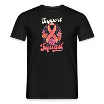 Uterine Cancer Support Squad - Men's T-Shirt - black - Front - AI Model Male 178 light (178cm)