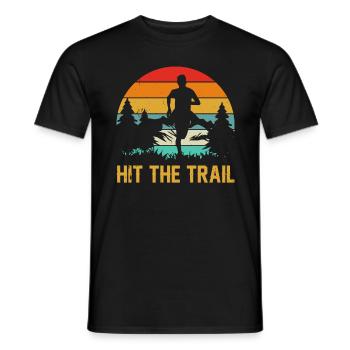 Bergläufer Joggen in den Bergen - Männer T-Shirt - Schwarz - Vorne - AI Model Male 178 light (178cm)