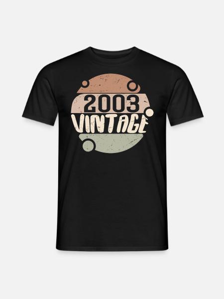 Vintage 2003 Retro Gifts 2003 Vintage 2003 - Men's T-Shirt - black