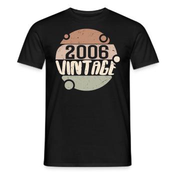 Vintage 2006 Cadeaux rétro 2006 millésime 2006 - T-shirt homme - noir - Devant - AI Model Male 178 light (178cm)