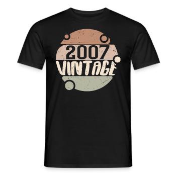 Jahrgang 2007 Retro Geschenke 2007 Jahrgang 2007 - Männer T-Shirt - Schwarz - Vorne - AI Model Male 178 light (178cm)