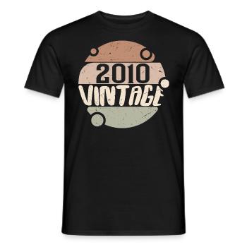 Vintage 2010 Retro Gifts 2010 Vintage 2010 - Men's T-Shirt - black - Front - AI Model Male 178 light (178cm)