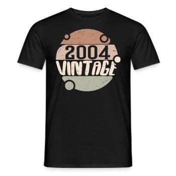 Jahrgang 2004 Retro Geschenke 2004 Jahrgang 2004 - Männer T-Shirt - Schwarz - Vorne - AI Model Male 178 light (178cm)