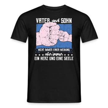 Vater & Sohn Spruch, Bester Papa, Vatertag - Männer T-Shirt - Schwarz - Vorne - AI Model Male 178 light (178cm)