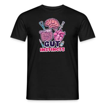 GI Nurse Gut Instincts - Men's T-Shirt - black - Front - AI Model Male 178 light (178cm)