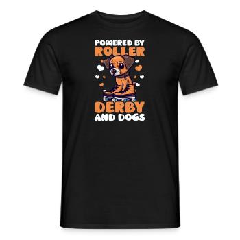 Roller Derby Roller Derby Et Chiens - T-shirt homme - noir - Devant - AI Model Male 178 light (178cm)
