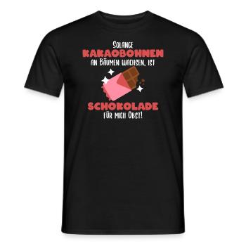 Cacao et chocolat, un dicton amusant - T-shirt homme - noir - Devant - AI Model Male 178 light (178cm)