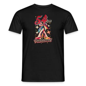 54th Birthday 54 and Fabulous - Men's T-Shirt - black - Front - AI Model Male 178 light (178cm)