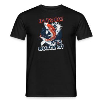 Poisson koï Si c’est Koi, ça vaut le coup ! - T-shirt homme - noir - Devant - AI Model Male 178 light (178cm)