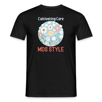 Infirmière MDS Cultiver les soins, style MDS - T-shirt homme - noir - Devant - AI Model Male 178 light (178cm)