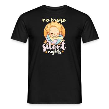 Volley-ball Grossesse Plus de nuits silencieuses Bébé - T-shirt homme - noir - Devant - AI Model Male 178 light (178cm)