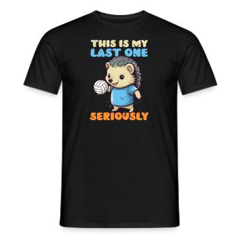 Volley-ball Grossesse Ma dernière Sérieusement - T-shirt homme - noir - Devant - AI Model Male 178 light (178cm)