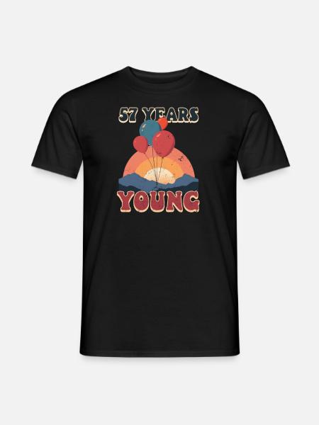 57e anniversaire 57 ans - T-shirt homme - noir