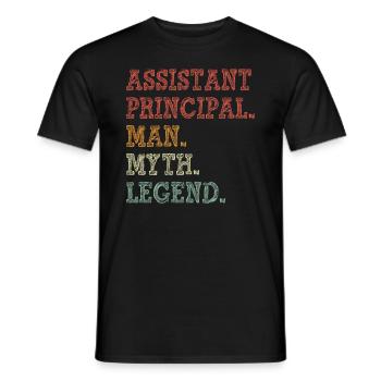 Stellvertretender Schulleiter Man Myth Legend Schu - Männer T-Shirt - Schwarz - Vorne - AI Model Male 178 light (178cm)