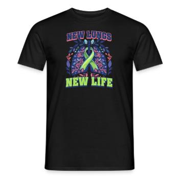 Lungentransplantation Neue Lunge, neues Leben - Männer T-Shirt - Schwarz - Vorne - AI Model Male 178 light (178cm)