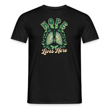Lung Transplant Hope Lives Here - Men's T-Shirt - black - Front - AI Model Male 178 light (178cm)