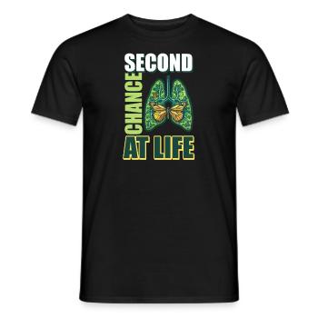 Lung Transplant Second Chance at Life - Men's T-Shirt - black - Front - AI Model Male 178 light (178cm)