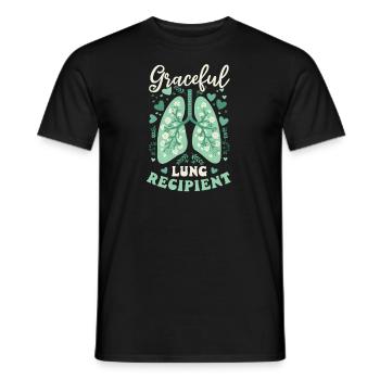 Lung Transplant Grateful Lung Recipient - Men's T-Shirt - black - Front - AI Model Male 178 light (178cm)