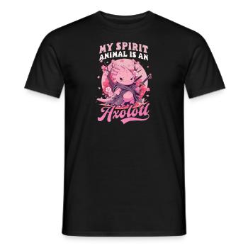 Axolotl My Animal Is Axolotl - Men's T-Shirt - black - Front - AI Model Male 178 light (178cm)