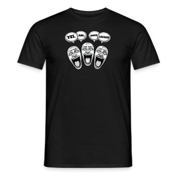 Improvisationstheater Ja, und... Mehr Lacher - Männer T-Shirt - Schwarz - Vorne - AI Model Male 178 light (178cm)