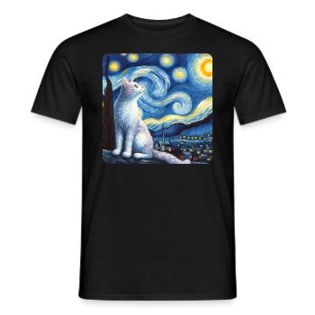 Art de la peinture de chat, Propriétaire de chat - T-shirt homme - noir - Devant - AI Model Male 178 light (178cm)