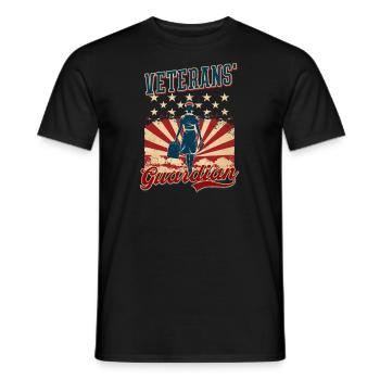 VA Nurse Veterans' Guardian - Men's T-Shirt - black - Front - AI Model Male 178 light (178cm)