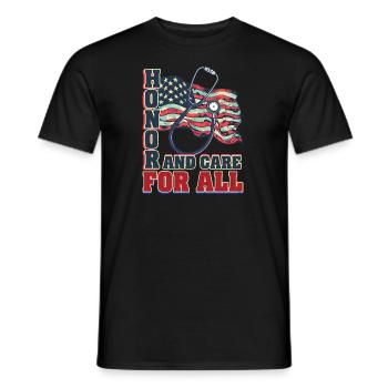 L’honneur et les soins de l’infirmière VA pour tous - T-shirt homme - noir - Devant - AI Model Male 178 light (178cm)